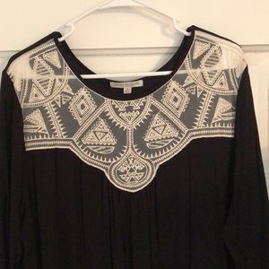 Aztec Lace 3/4 Sleeve Top